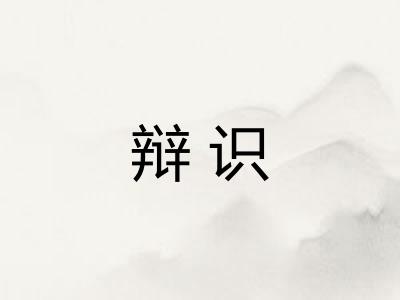 辩识 辩识
