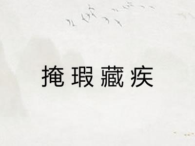 掩瑕藏疾 掩瑕藏疾