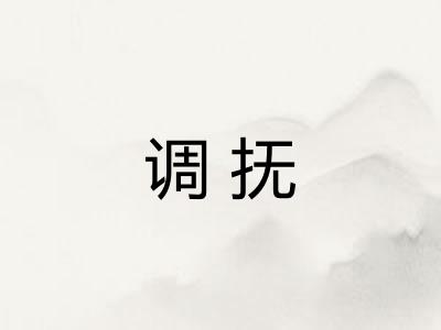 调抚 调抚