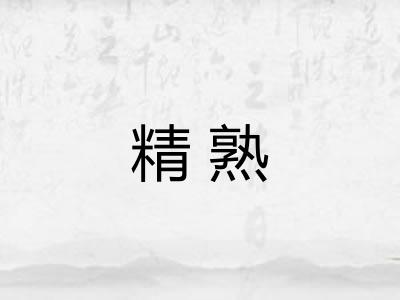 精熟 精熟