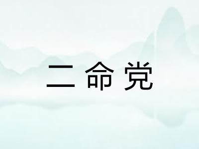 二命党 二命党