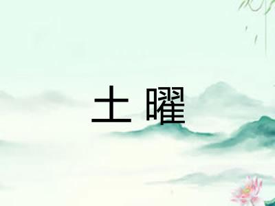 土曜 土曜