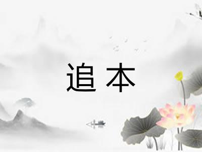 追本 追本