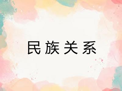 民族关系 民族关系