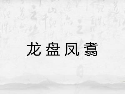龙盘凤翥 龙盘凤翥