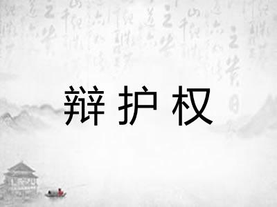 辩护权 辩护权