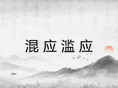 混应滥应 混应滥应