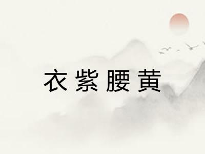 衣紫腰黄 衣紫腰黄