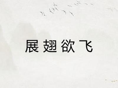展翅欲飞 展翅欲飞