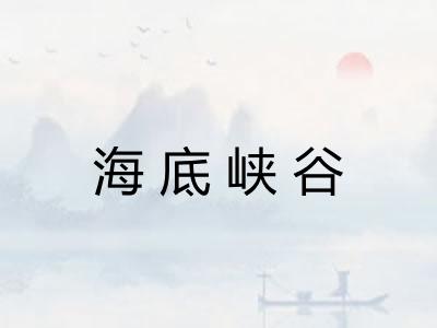 海底峡谷 海底峡谷