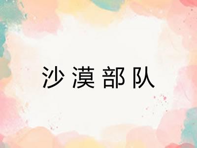 沙漠部队 沙漠部队