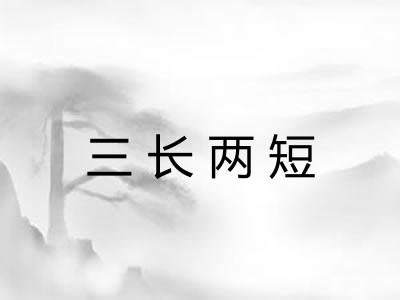 三长两短 三长两短