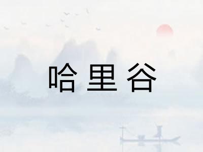 哈里谷 哈里谷