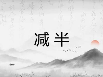 减半 减半