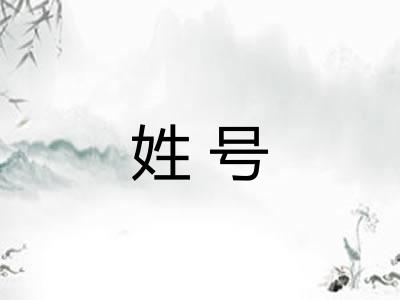 姓号 姓号