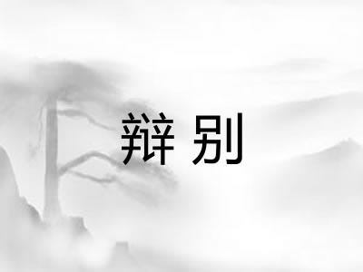 辩别 辩别