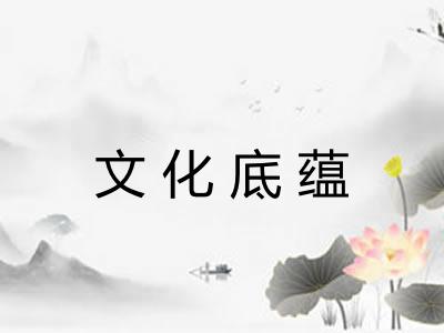 文化底蕴 文化底蕴