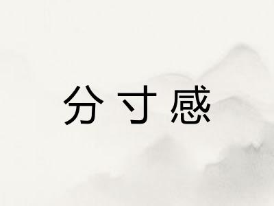 分寸感 分寸感